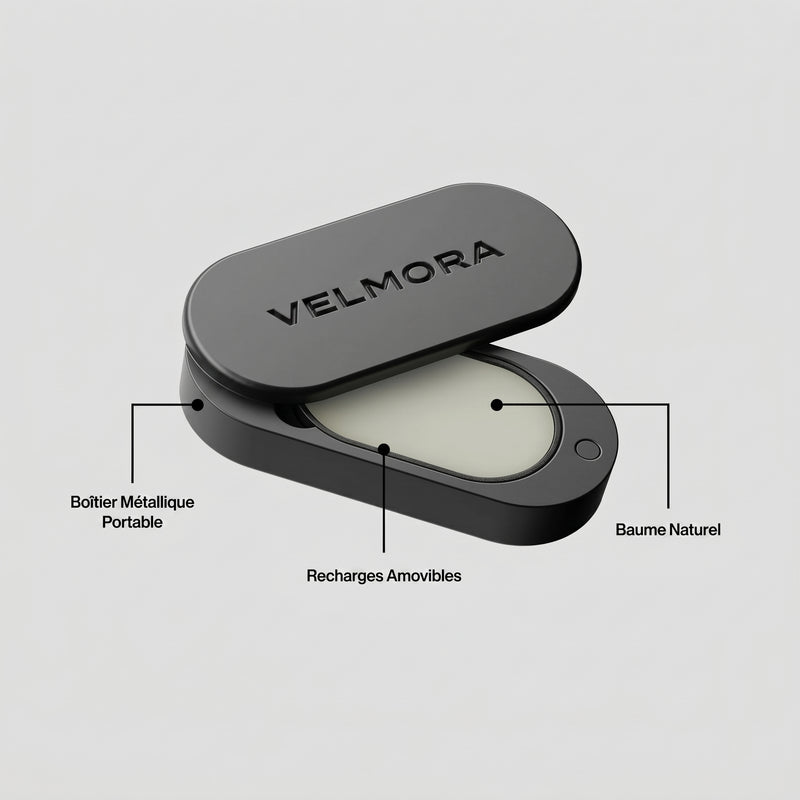 Velmora parfum solide ouvert