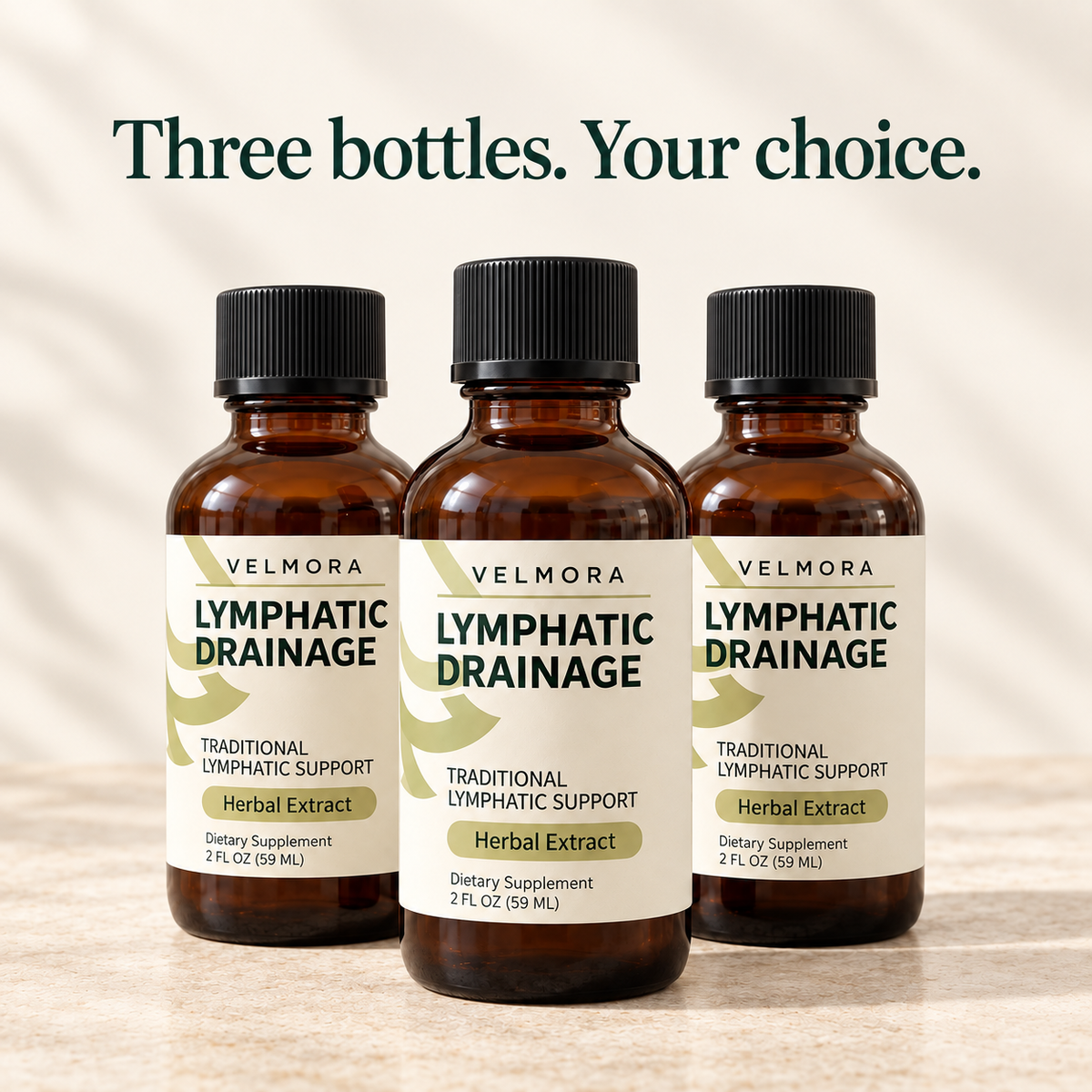 Three Velmora bottles